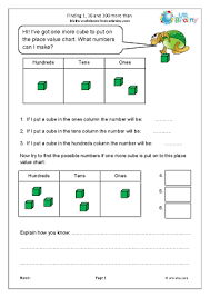 finding 1 10 and 100 more place value chart