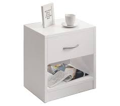 table de nuit rocha blanc avec tiroir table de chevet but