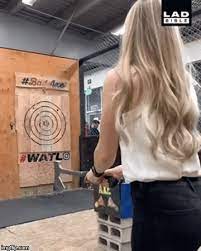 Final Destination Axe Throw Ricochets Right Back At Woman S Head Dr Wong Emporium Of Tings Web Magazine Fail Girl Epic Fails Funny Epic Fail Pictures