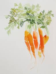 12 X 16 Carrot Top Original Painting Dessin Legumes Dessin Fruits Et Aquarelle