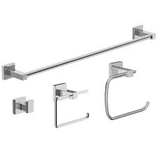 Symmons Duro 4 Piece Wall Mounted Bathroom Hardware Set In Polished Chrome 36ac Bundle The Home Depot Bathroom Hardware Set Symmons Bathroom Hardware