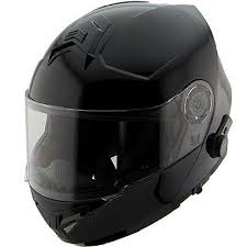 Hawk H7000 Gloss Black Dual Visor Modular Motorcycle Helmet