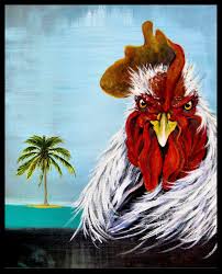 The official instagram account for fun and relaxation! Framed Canvas Print Blue Heaven Rooster Key West Color Art Collectibles Tripod Ee