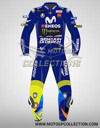 Valentino Rossi Movistar 2018 Yamaha Motogp Leather Suit Yamaha Motogp Valentino Rossi Motorcycle Suit