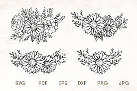 Download Sunflowers Svg Sunflower Cliparts Flowers Svg 862804 Illustrations Design Bundles