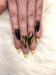 Sunflower Nails Sonnenblumen Nagel Lange Nagel Scharfe Nagel