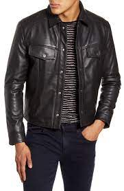 Deadwood Frankie Leather Jacket Nordstrom Black Leather Bomber Jacket Leather Jacket Style Leather Jacket