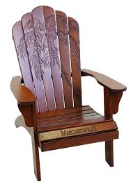Margarita Ville Chair Margaritaville Wood Carved Palm Frond Cherry Adirondack Chair Adirondack Chair Lounge Chair Outdoor Cheap Adirondack Chairs