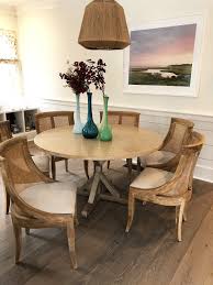 Oak round table / one of kind, without knots, round dining table, round table, round table top, round dine table, white oak round table top. Contemporary Round Oak Pedestal Dining Table And Six Chairs Contemporary Round Oak Pedestal Dining Table And Six Chairs Rafael Osona Auctions Nantucket Ma