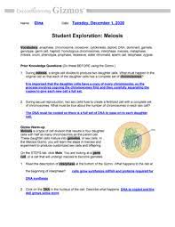 Explore learning meiosis gizmo answer key. Meiosis Se 2 Studocu