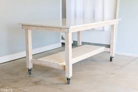 Integral pan rack allows you to streamline bread and pastry prep; Diy Rolling Work Table Kitchen Island Tidbits