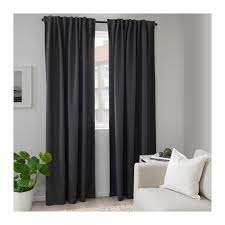 Annakajsa Grey Room Darkening Curtains 1 Pair 145x250 Cm Ikea Room Darkening Curtains Block Out Curtains Curtains