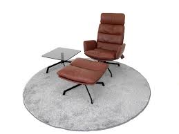 Polis moderner designer drehsessel mit einhüllender form. Kff Arva Lounge Drehsessel Und Hocker In Leder Sauvage Teak Mit Beistelltisch Kff Stuhle Kff Izabela K