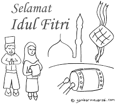 Gambar kartun anak ramadhan top gambar. Gambar Mewarnai Hari Raya Idul Fitri Gambar Mewarnai Buku Mewarnai Warna Buku Gambar