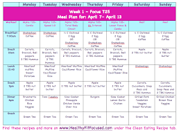 T25 Meal Plan Looking For More Clean Eating Menus And Meal