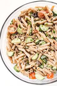 Creamy Mediterranean Pasta Salad Simply Quinoa Mediterranean Pasta Salads Mediterranean Pasta Healthy Pasta Salad