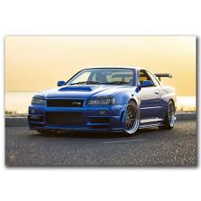 agwKE2 Nissan Skyline R34 GT-R GTR Muscle Car Hot Art Poster and Canvas  Print 60 x 90 cm : Amazon.com.be: Home & Kitchen