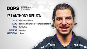 DeLuca suspended for one game