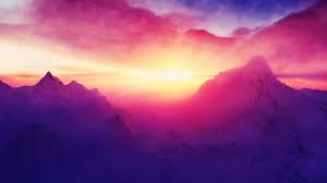 Pink Sun And Mountains Desktop Backgrounds Dark Landscape Lake Landscape Mountain Wallpaper