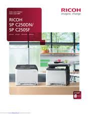 Printer driver for b/w printing and color printing in windows. Ricoh Sp C250dn Manuals Manualslib