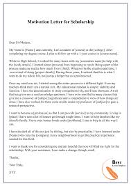 How To Write Motivation Letter For Scholarship Pdf Word Doc