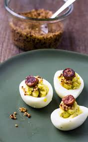 Smoky Honey Mustard Deviled Eggs With Pickled Mustard Seeds Take Two Tapas Deviledeggs Honeymustard Ho Deviled Eggs Finger Food Appetizers Honey Mustard