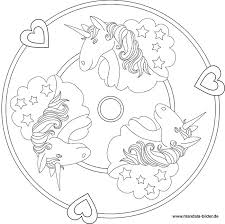Einhorn Kostenlose Mandala Für Kinder