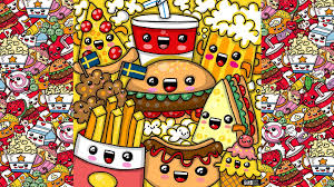 Cute kawaii food coloring pages. Kawaii Fast Food Wallpapers Top Free Kawaii Fast Food Backgrounds Wallpaperaccess