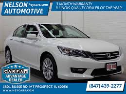 Information honda accord automatic 2.0 petrol 2015 model, white color excellent condition, full service history maintained with honda accord 2015 custom paperspearl white beige from inside driven. Sold 2015 Honda Accord Sedan Ex L In Mt Prospect