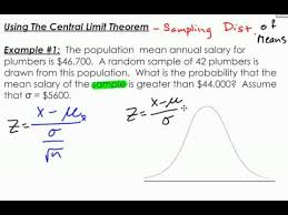 Chapter 9, sampling distributions, has one formula, plus some jargon. Finding Probability Of A Sampling Distribution Of Means Example 1 Youtube