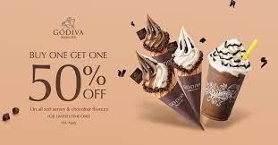 But when i finally go to godiva, i suddenly change my mind & decided to try their dark chocolate decadance chocolixir. Godiva Is Offering 50 Off On Your Second Purchase Of Soft Serves And Ice Blended Drinks