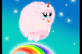 Pink Fluffy Unicorns Jumping On Rainbows Spin Art Unicorn Fluffy