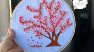 تطريز غرزه العقده الفرنسيه بكل وضوح french knot stitch youtube embroidery stitch decorative plates