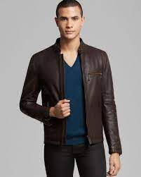 Burberry Leather Jacket Outfit Men Brown Leather Bomber Jacket Leather Bomber Jacket