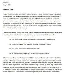One example she provided of an agency's policy being unethical, was where they would charge a client for a full hour if the interpreting assignment went more than five minutes over the expected time limit. 7 Interview Essay Templates Pdf Doc Free Premium Templates