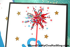 4th of july coloring pages. Simple Glitter Paper Patriotic Firework Sparkler Craft