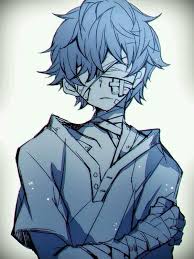 Reminder(i don't own/claim any of the illustrations or edits whatsoever;; Aesthetic Anime Boy Blue Novocom Top
