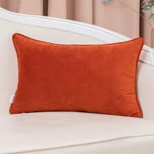 Luxury mohair wool feel rust burnt orange tartan check bed sofa blanket throw. Buy Yangest Burnt Orange Velvet Wave Lumbar Throw Pillow Cover Wavy Line Luxury Cushion Case Modern Zippered Rectangular Pillowcase For Sofa Couch Bedroom Living Room Home Decorative 12x20 Inch Online In Indonesia