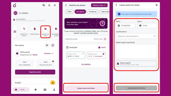 Exemplo de ajuste de ponto em atraso no SuperApp Sólides