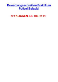 Bewerbungsschreiben Praktikum Polizei Beispiel By Daviddpagl Issuu