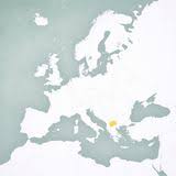 Skopje (hoofdstad), kumanovo, bitola, tetovo en gostivar. Kaart Van Europa Noord Macedonie Stock Illustratie Illustratie Bestaande Uit Retro Land 163178633