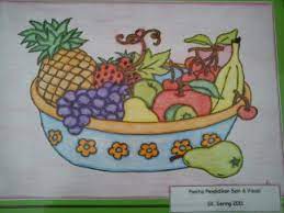 Cara mudah melukis buah pisang? Cara Melukis Buah Buahan Dalam Bakul Contoh Lukisan Sayur Sayuran Dalam Bakul