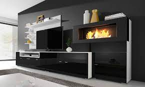 Moderne wohnwand mit integriertem bioethanol kamin. 70 Sparen Olympo Kamin Set Nur 545 00 Cherry Mobel Groupon