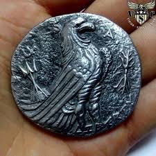 From exchange, you can by the specific coin using your bitcoin or ethereum. Spartan Warrior Ethos Marine Corps Ancient Challenge Coin