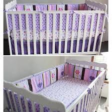 Baby Baby Girls Purple Owl 5pcs Crib Bedding Set Luxclusif Com