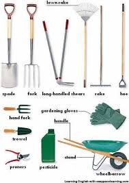 Gardening Equipment Vocabulary With Pictures Learning English Learning Basic English To Advanced Over 700 On Line Lessons And Exercises Free Attrezzi Da Giardinaggio Grammatica Inglese Inglese