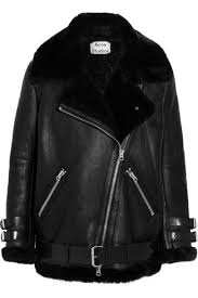 Zara Knocks Off Acne Studios Velocite Oversized Shearling Lined Biker Jacket Laiamagazine Clothes Biker Jacket Shearling Jacket
