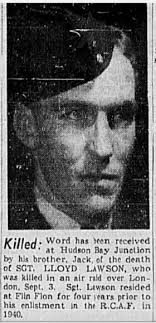 Flight Sergeant Lloyd Theodore Lawson (1917-1941)