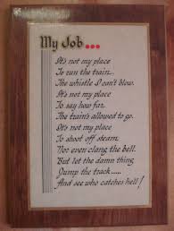 Vintage The Railroader S Job Train Conductor Poem Solid Wood Perma Train Railroad Humor Railroad Wife