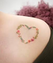 It's a great tattoo that can be matched on both ankles. Floral Wreath Heart Heart Tattoo Designs Tattoos Flower Tattoo Designs